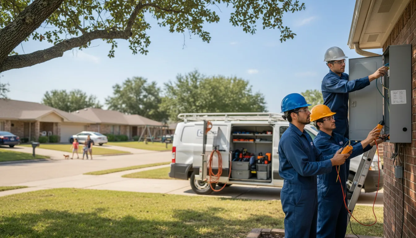 Certified electrician providing emergency electrical services in Bells, TX